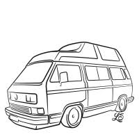 Bild eines Camper, Wohnmobil Gasprüfung GTÜ